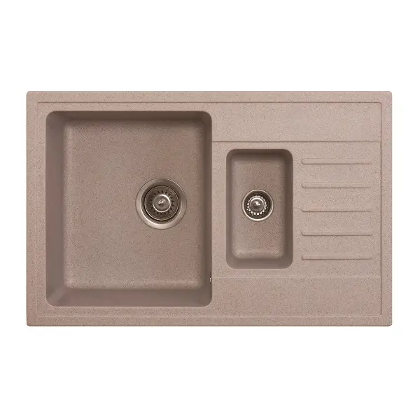 83-GR-158551 X QUADRO PLUS 1.5D GRANIT SUDOPER BEŽ PRAVOKUTNI 78x50x19cm/sa sifonom fi 90mm