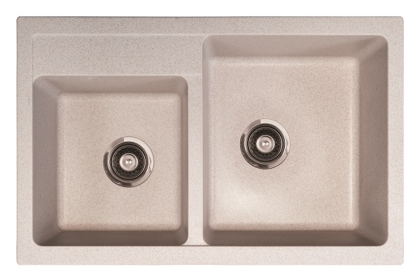 83-GR-171006 X QUADRO PLUS 2D GRANIT SUDOPER BEŽ PRAVOKUTNI 78x50x19cm/sa sifonom fi 90mm