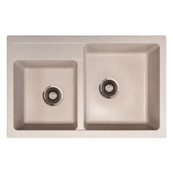 83-GR-171006 X QUADRO PLUS 2D GRANIT SUDOPER BEŽ PRAVOKUTNI 78x50x19cm/sa sifonom fi 90mm