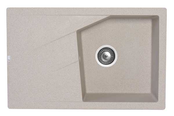 83-GR-188628 X LINEA PLUS GRANIT SUDOPER BEŽ PRAVOKUTNI 78x50x19cm/sa sifonom fi 90mm