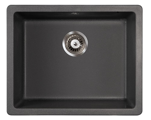 83-GR-347263 X QUADRO U 50 GRANIT SUDOPER CRNI PODGRADNI 57x47x20cm/sa sifonom fi 90mm