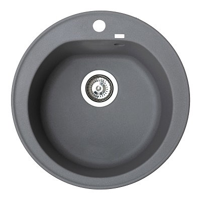 83-GR-372990 X VENERA GRANIT SUDOPER GRAFIT SIVI s rupom OKRUGLI fi51x18cm/sa sifonom 90mm