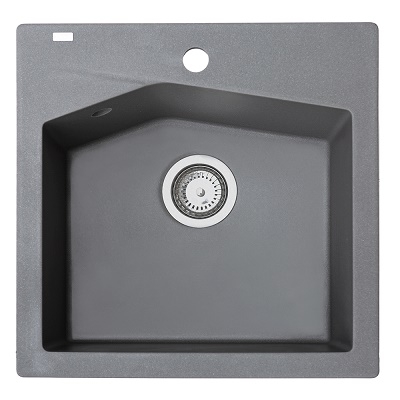 83-GR-372994 X LINEA 50 GRANIT SUDOPER GRAFIT SIVI KVADRATNI 50x50x20cm/sa sifonom fi 90mm