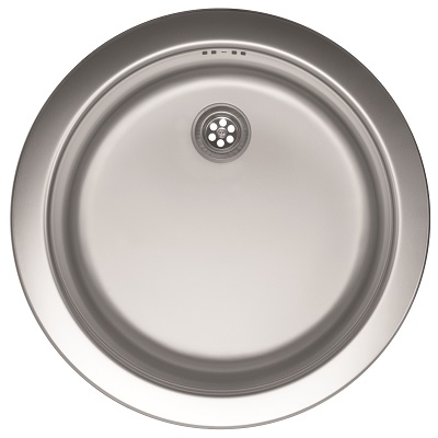 VENERA 480C INOX SUDOPER bez rupe OKRUGLI fi48x15cm/bez sifona fi60mm