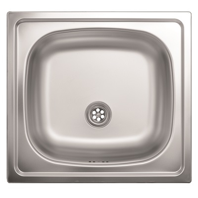 QUADRO INOX SUDOPER KVADRATNI jednodijelni 46,5x43,5x15,5cm/bez sifona fi60mm