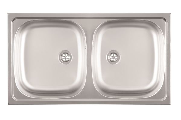 83-IN-056690 LUNA FLEX 2D INOX SUDOPER dvodijelni 77x43,5x16,5cm/bez sifona fi60mm