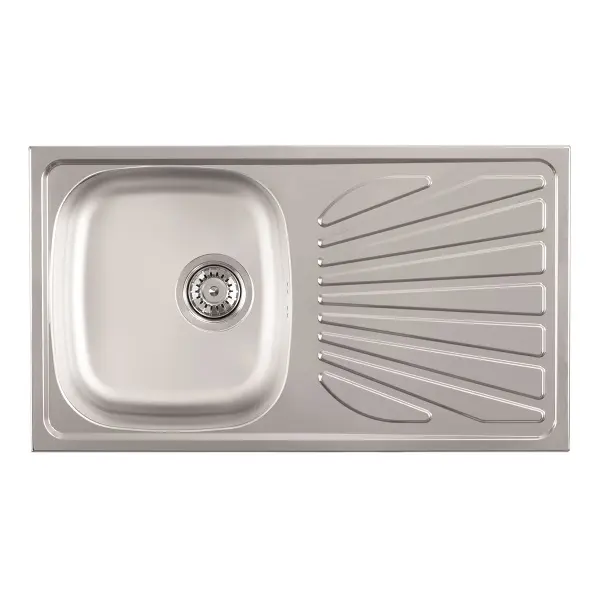 83-IN-059892 LUNA FLEX 1D INOX SUDOPER jednodijelni 77x43x16,5cm/sa sifonom fi90mm