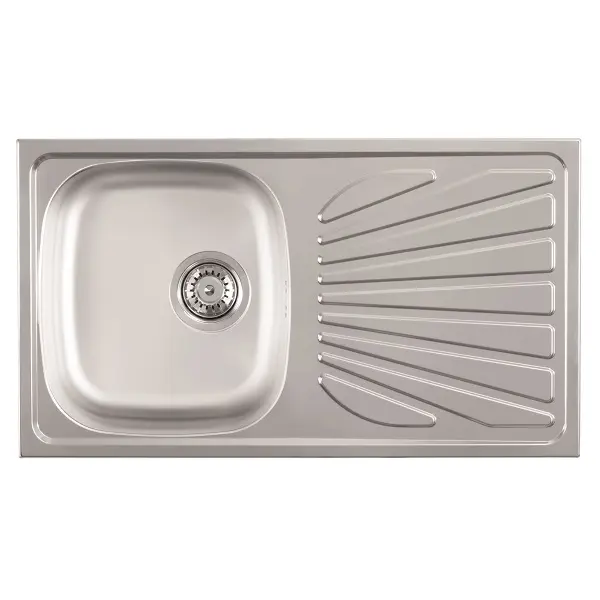 LUNA FLEX 1D INOX SUDOPER RELJEFNI jednodijelni 77x43,5x16,5cm/sa sifonom fi90mm