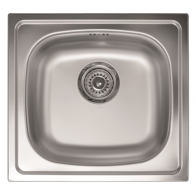 QUADRO INOX SUDOPER KVADRATNI jednodijelni 46,5x43,5x15,5cm/sa sifonom fi90mm