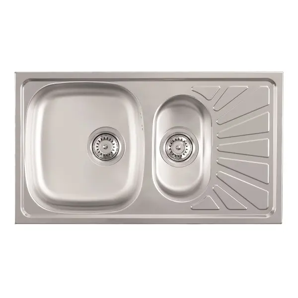 LUNA FLEX 1.5D INOX SUDOPER jednod.s pom.kor.77x43,5x16,5/13cm/sa sifonom fi90mm