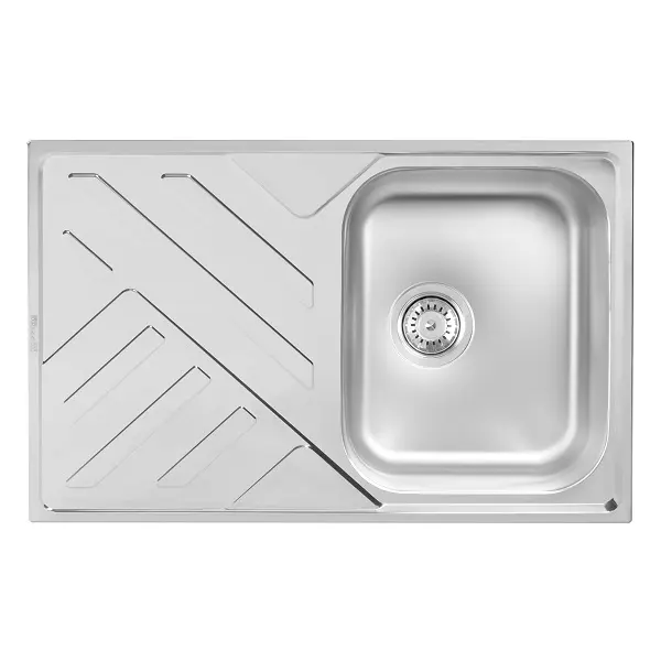 83-IN-189363 AURORA 1D INOX SUDOPER jednodijelni 79x50x19cm/sa sifonom fi90mm