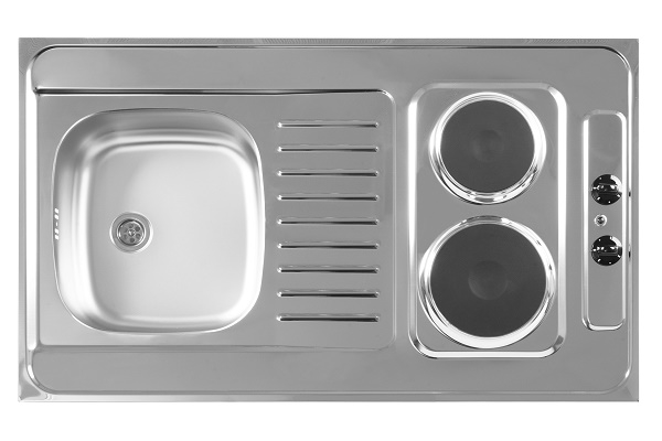 83-IN-194750/MK-0210XA VIKEND 1D USADNI INOX SUDOPER SA DVIJE GRIJNE PLOČE 100x60cm/bez sifona fi60mm