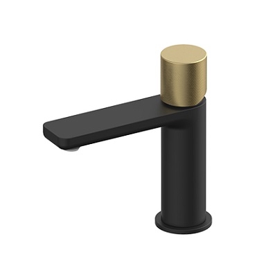 23-230101BG S2 BLACK&GOLD MJEŠALICA ZA UMIVAONIK-round crna/zlatna