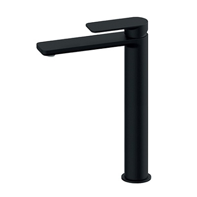 23-230109B S2 BLACK MJEŠALICA ZA UMIVAONIK L -round visoka-225mm crna