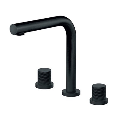 23-230309B S2 BLACK MJEŠALICA ZA UMIVAONIK dvoručna podgradna visoka-225mm CRNA