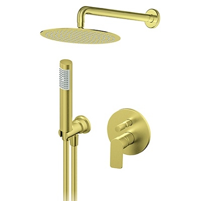 23-231601G1 S2 GOLD PODŽB.MJEŠALICA sa zidnim i ručnim tušem (kružna ruža d.250mm)
