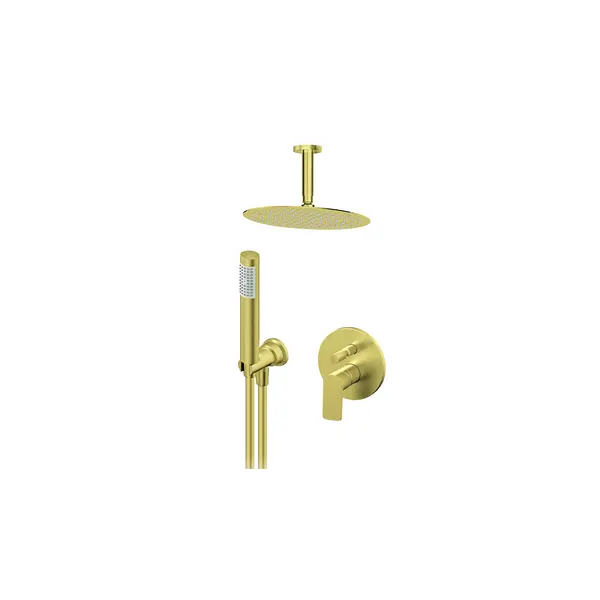 23-231603G1 S2 GOLD PODŽB.MJEŠALICA sa stropnim i ručnim tušem (kružna ruža d.250mm