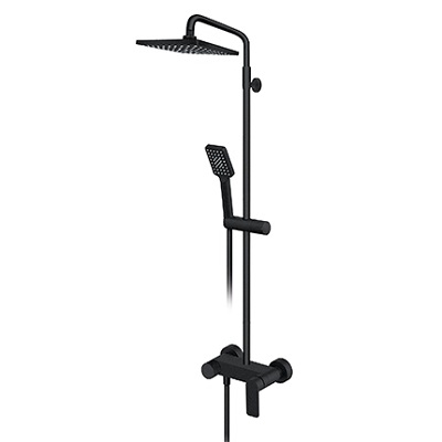 23-237251B S2 BLACK MJEŠ. ZA TUŠ KADU sa usponskim tušem (tuš ruža 210x210mm) crna