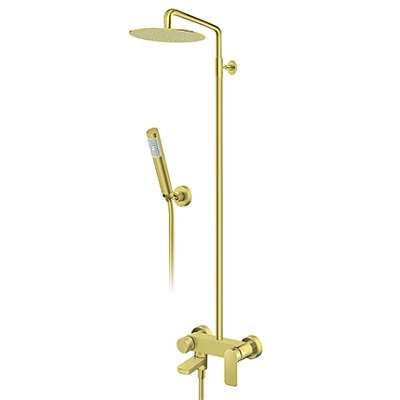 23-237351G S2 GOLD MJEŠ. ZA TUŠ KADU sa usp.tušem i izljevom (tuš ruža d.250mm) zlatna