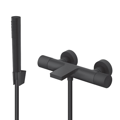 23-433101B S4 BLACK MJEŠALICA ZA KADU, ručni tuš