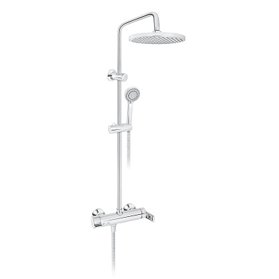 23-JB37251 B/2 MJEŠALICA ZA TUŠ KADU s usponskim i ručnim tušem (kružna ruža d.220mm)