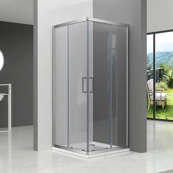 75-C-E1025 800X800 TR/CR C-LINE TUŠ KABINA KVADRATNA 800x800x1950, KROM, PROZIRNO STAKLO