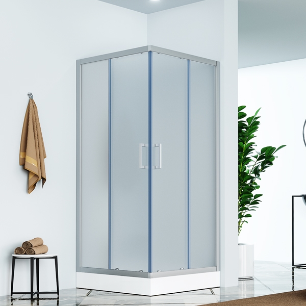 75-C-E1025 800X800 CH/CR C-LINE TUŠ KABINA KVADRATNA 800x800x1950, KROM, MUTNO STAKLO