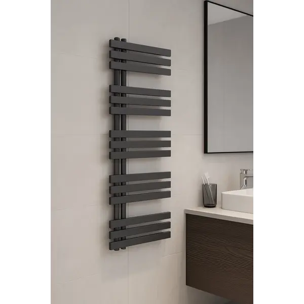 85-DA-1200x500 AREZZO DESIGN KUPAONSKI RADIJATOR RAVNI 1200x500 / 520 W SLIM ANTRACIT
