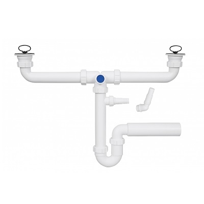 28-MC 107 MC SIFON ZA SUDOPER 2/2 bez preljeva komplet sa piletama 6/4" fi40 SS-HC7-HC10W