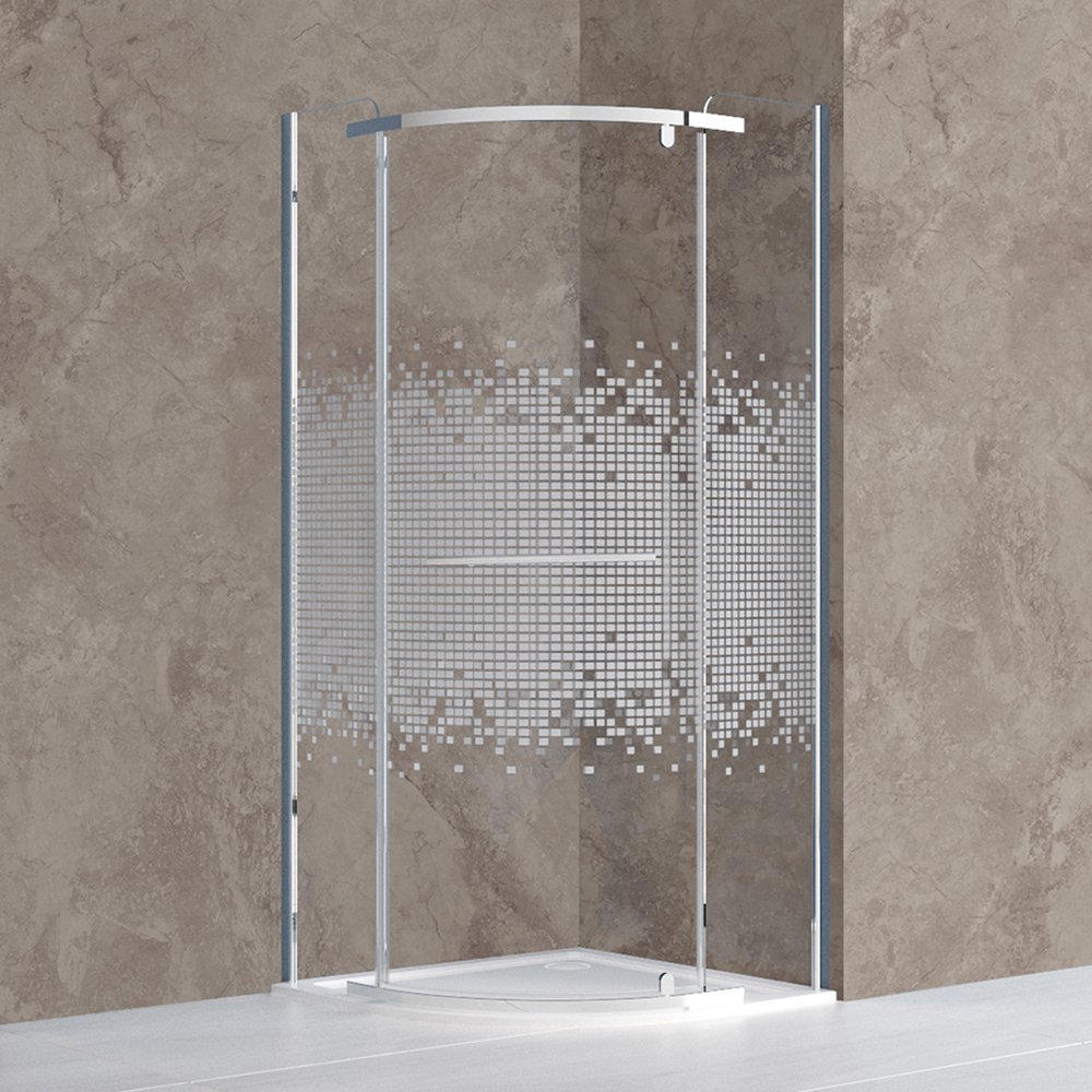 71-N0799 ARDIS TUŠ KABINA polukružna JEDNOKRILNA 90x90x195cm crom profil/pr.staklo 6mm