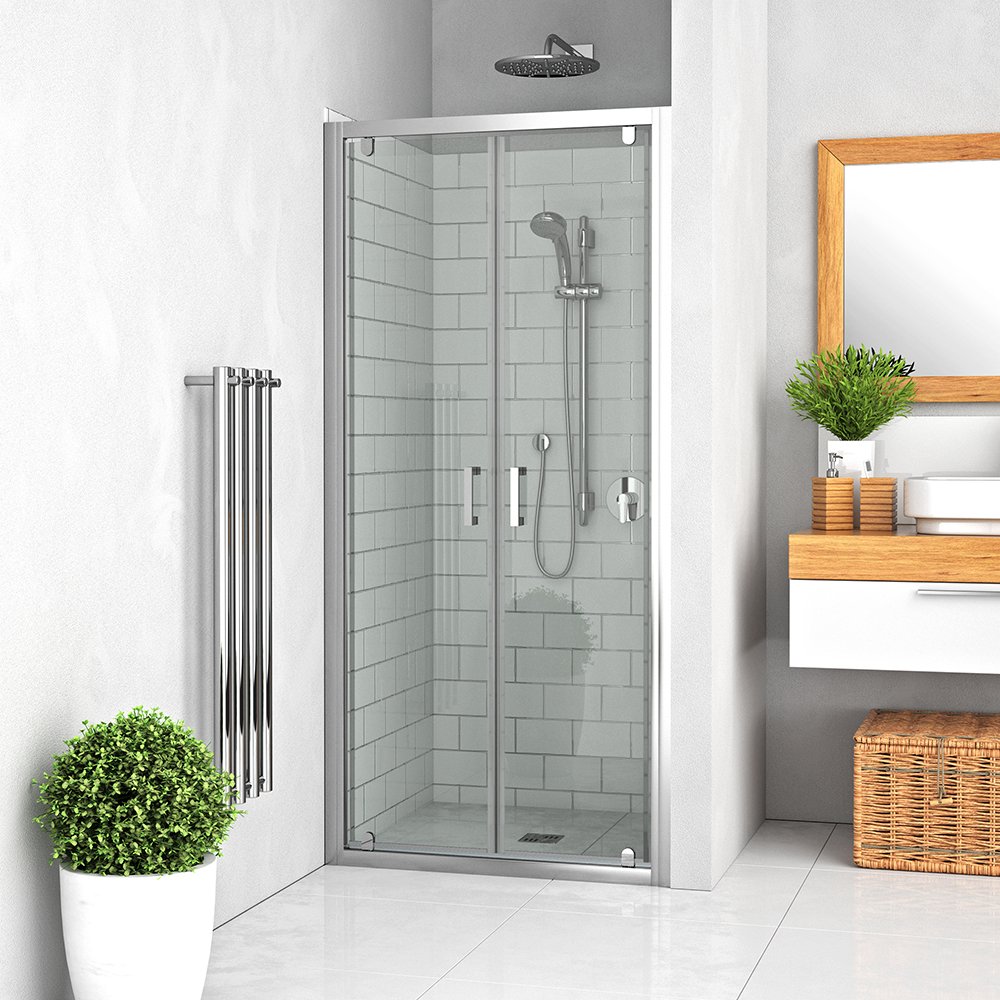 71-LLDO2/800 LEGA LINE DVOKRILNA TUŠ VRATA 80x190cm, crom profil/prozirno staklo 5mm