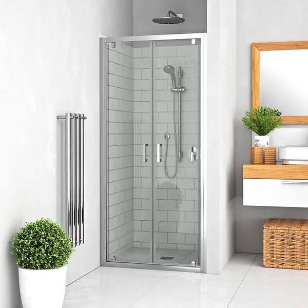 71-LLDO2/800 LEGA LINE DVOKRILNA TUŠ VRATA 80x190cm, crom profil/prozirno staklo 5mm