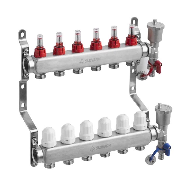 85-T 471006-6 INOX 304 RAZDJELNIK PODNOG GRIJANJA 6 KRUGOVA