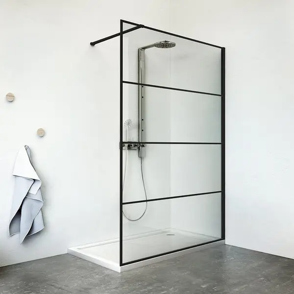 ROTH WALK-IN TUŠ STIJENA CRNA, PROZIRNO STAKLO