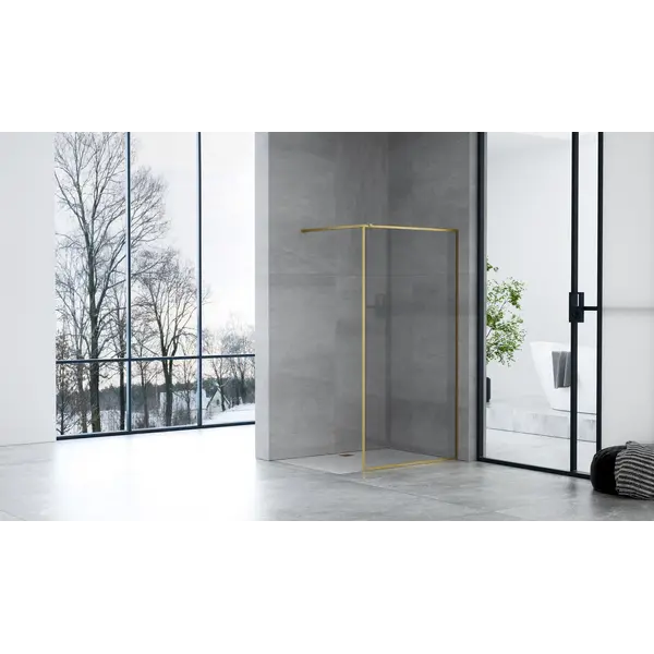 Z-LINE WALK-IN TUŠ STIJENA ZLATNI OKVIR, PROZIRNO STAKLO