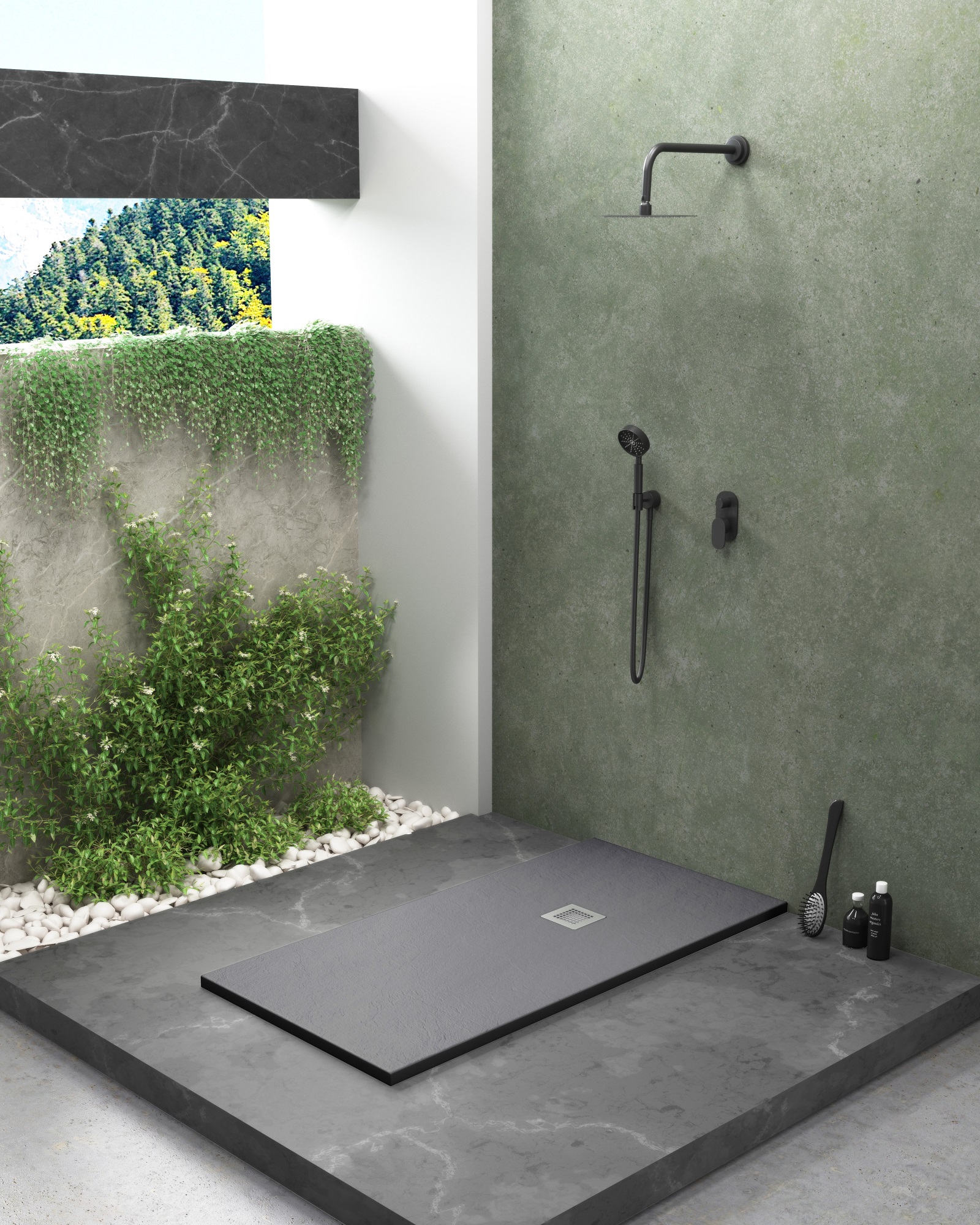 76-IBIZA 140X80 IBIZA STONE TUŠ KADA 140X80-ANTRACIT
