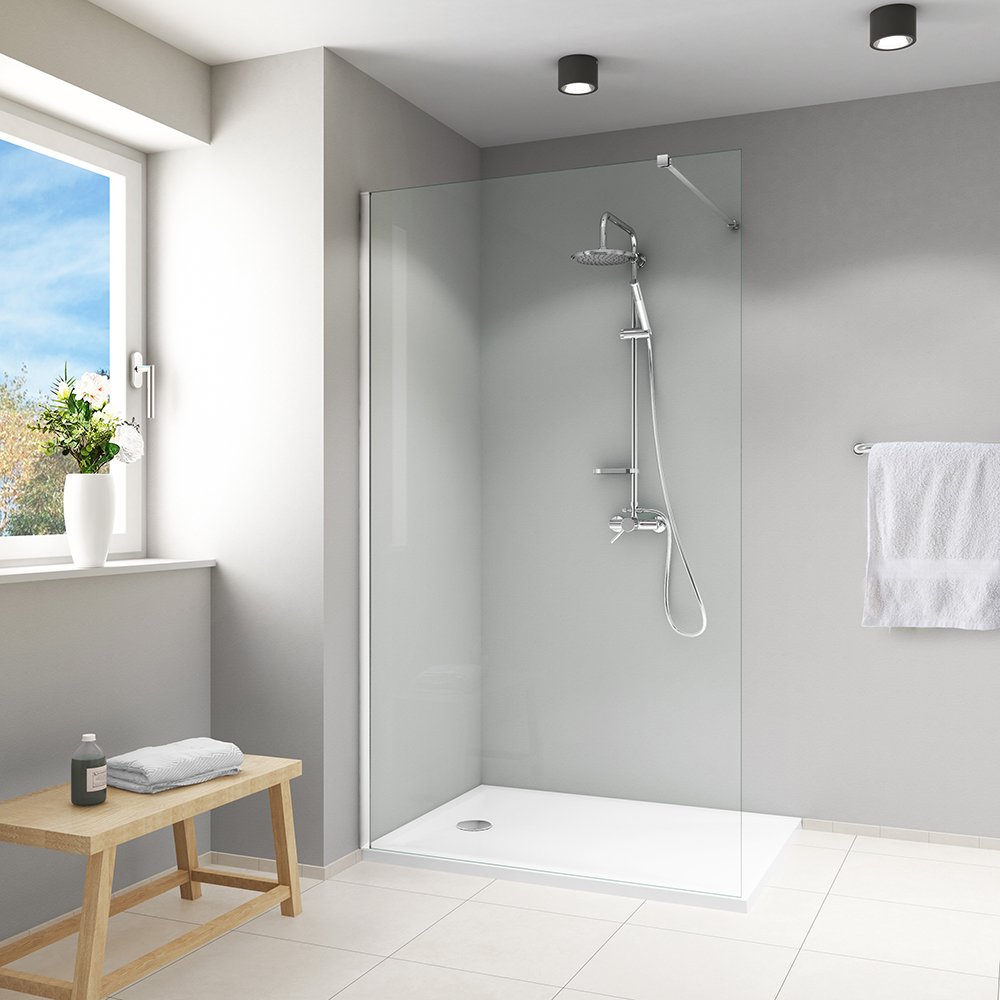 71-V-19920 WALK-IN STIJENA 140x200cm, KROM PROFIL, PROZIRNO STAKLO 8mm