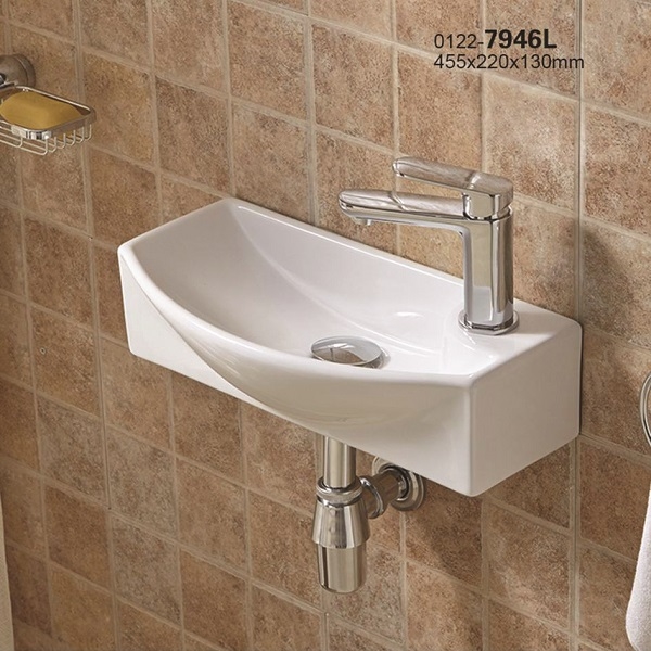 37-7366T/7946 KIMIC PRAVOKUTNI UMIVAONIK bijeli sa rupom desno 45x22x12cm
