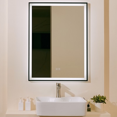 61-P-HC1015-B PROSPEROUS OGLEDALO 800x600, LED TOUCH & FOG FREE, CRNI OKVIR
