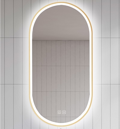 61-P-HC3024-G PROSPEROUS OGLEDALO 1100x500, LED TOUCH & FOG FREE, ZLATNI OKVIR