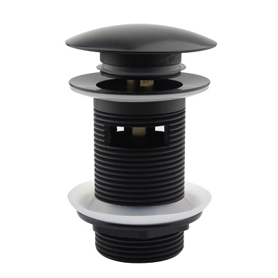 69-W-K80-D-BLACK KLIK-KLAK GORNJI DIO SIFONA 5/4" -MAT CRNI, s prelivom