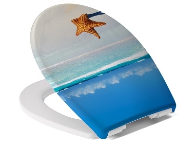 62-H-547682 DECORLIGHT WC DASKA SOFTCLOSE, TAKE OFF, MORSKA ZVIJEZDA