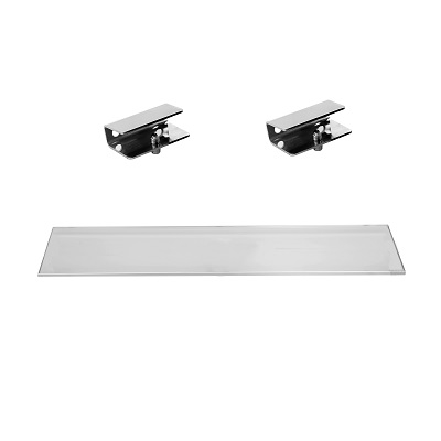 60-06 50+90 02 ETAŽER 50x11cm, 6mm PROZIRNO STAKLO+NOSAČI 5-10mm četvrtasti