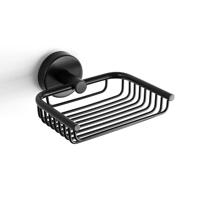 60-13 03 55 UNO  DRŽAČ SAPUNA-KOŠARICA  MATT BLACK 13x13x5,5cm
