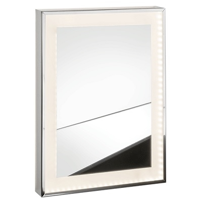 60-607096110199 OGLEDALO 60X70 CM 9,6; MAT CROM OKVIR, LED RASVJETA,prekidač