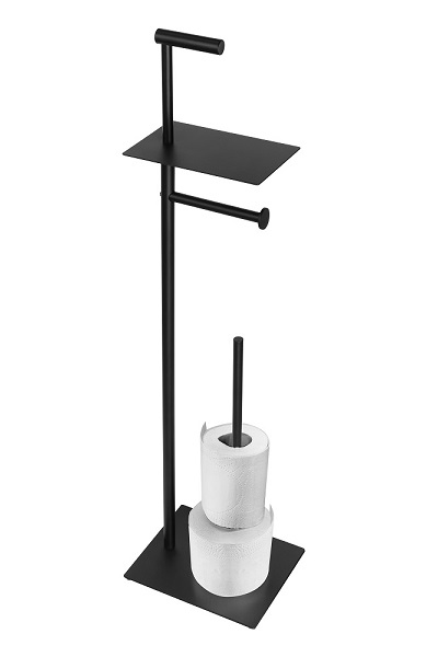 EXTRA SAMOSTOJEĆI DRŽAČ WC PAPIRA MATT BLACK