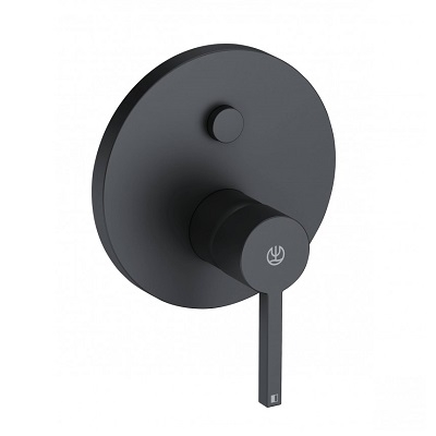 21-206593915 NOVA FONTE PODŽB.MJEŠALICA ZA KADU/TUŠ prebacivač gore MATT BLACK