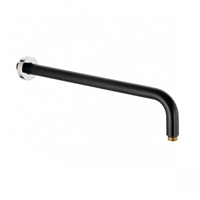 A-QA KOLJENO ZA RUŽU TUŠA 40cm MATT BLACK/CHROME okrugla rozeta