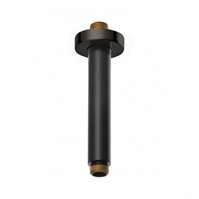 KLUDI STROPNI NOSAČ TUŠ RUŽE 1/2" okrugla rozeta MATT BLACK 150mm