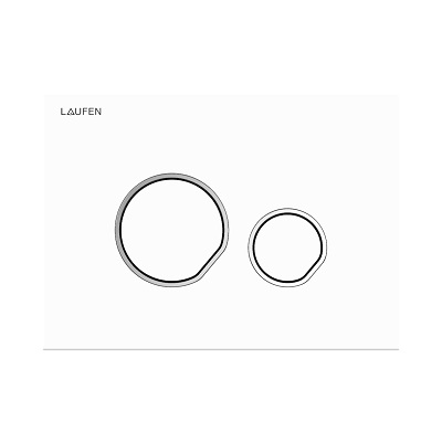 LAUFEN INEO TIPKA SJAJ BIJELA/KROM PRSTENI AW105
